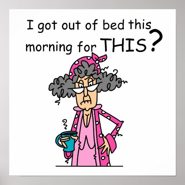 Verlassen einen Bett-Spaß Poster (Vorne)