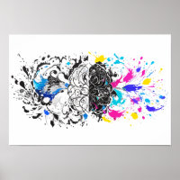 Verlassen Gehirn gegen rechte Gehirnkreative Kunst