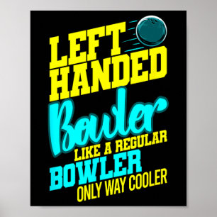 Verlassen Handbowler Bowl Ball Spaß Bowling Strike Poster