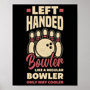 Verlassen Handgebläse Funny Bowling Verlassen Hand Poster