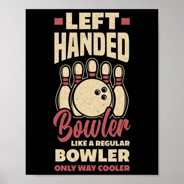 Verlassen Handgebläse Funny Bowling Verlassen Hand Poster (Vorne)