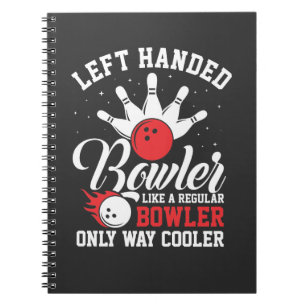 Verlassen Handling Bowler Bowling Strike Bowlingte Notizblock