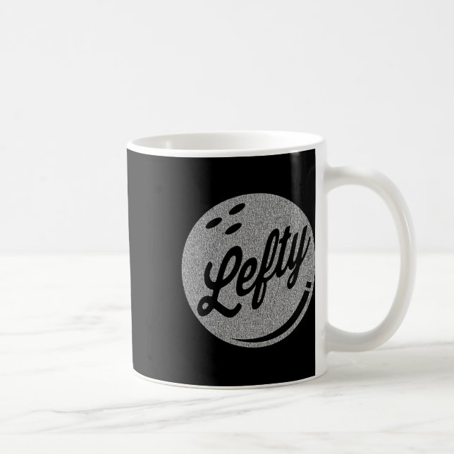 Verlassen Handling Bowler Lefty Bowling Kaffeetasse (Rechts)