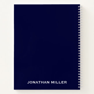 Verlassen Navy, Blau und Weiß, Personalisiert Notizbuch