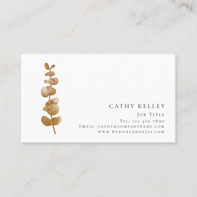 Verlassen Sie die Visitenkarte eines Unternehmens (Vorderseite)