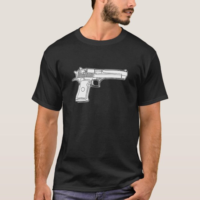 verlassen Sie Grafikgewehrfeuerwaffen-T - Shirt (Vorderseite)