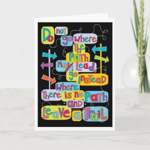 Verlassen Sie Ihrer eigenen Spur Inspirational Karte