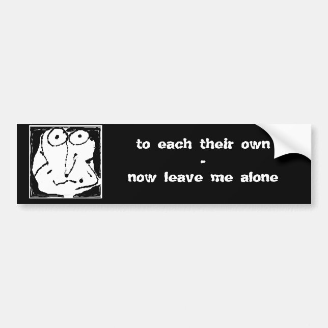 verlassen Sie mir alleinAutoaufkleber Autoaufkleber (Vorne)