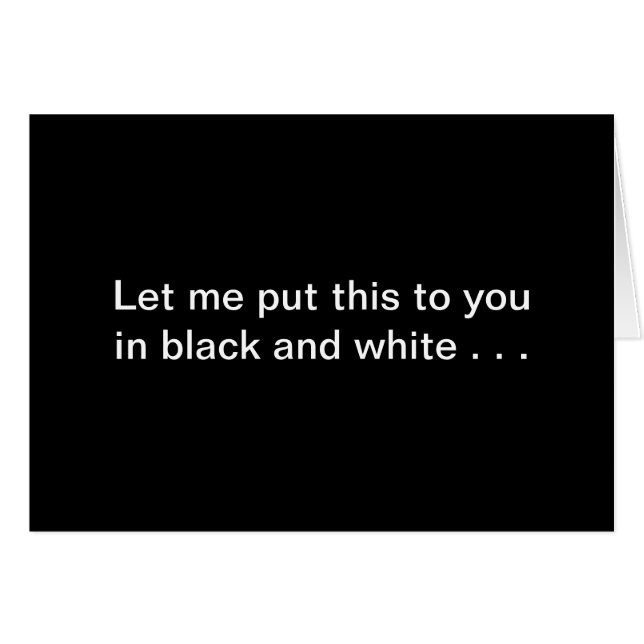 Verlassen Sie mir alleinkarte (Vorderseite (Horizontal))