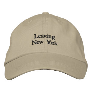 Verlassen Sie New York Bestickte Khaki-Mütze Baseballkappe