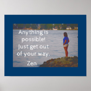 Verlassen Sie sich - Zen-Kunstdruck - Zitat Poster