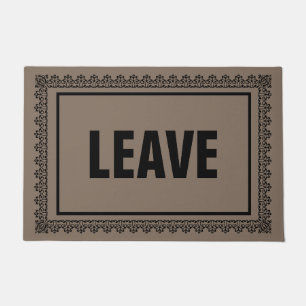 Verlassen Sie Tür-Matte Fußmatte
