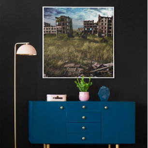 Verlassen   Urbane postapokalyptische Kunst Leinwanddruck
