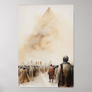 "Verlassend Ägypten - Exodus Watercolor Art Print Poster