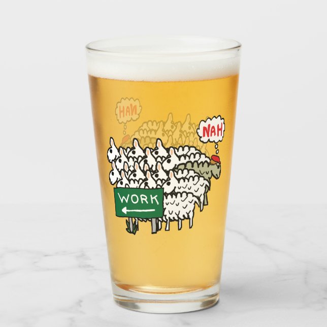 Verlassend Arbeit Glas (Vorne (Gefüllt))