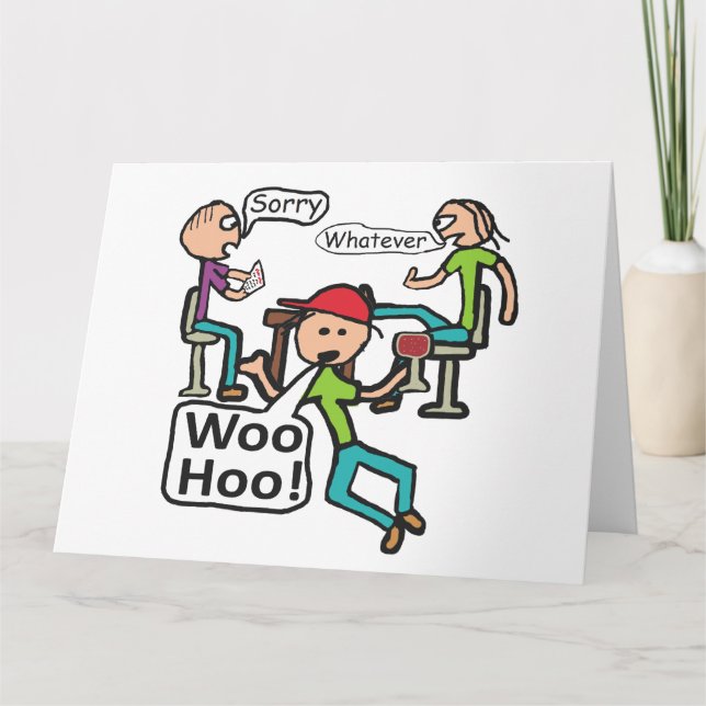 Verlassend Arbeit Karte (Vorderseite)