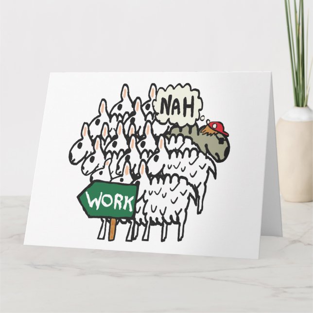 Verlassend Arbeit Karte (Vorderseite)