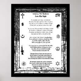 Verlassend Dunkelheit, geben Sie das Licht ein Poster