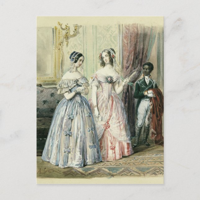 Verlassend für den Ball, 1830-48 Postkarte (Vorderseite)
