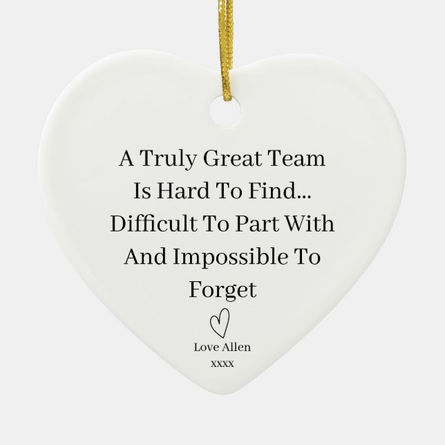 Verlassend Geschenk, Coworker Geschenk, Arbeitskol Keramik Ornament (Vorne)