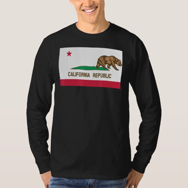 Verlassend kalifornischer Flaggenbär Verlassen T-Shirt (Vorderseite)