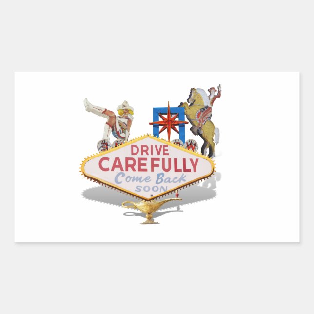 Verlassend Las Vegas (Begrüßungszeichen hinten von Rechteckiger Aufkleber (Vorderseite)