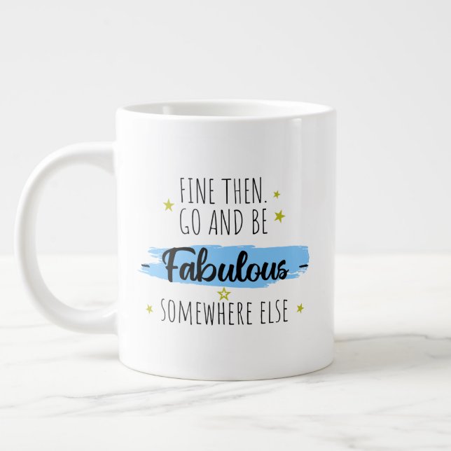 Verlassend lustige Kollegin, weg für Coworker Jumbo-Tasse (Links)