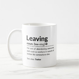 Verlassend Muglustiger Mitarbeiter Kaffeetasse