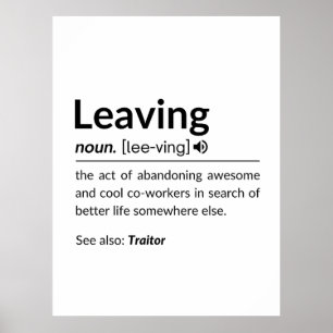 Verlassend Muglustiger Mitarbeiter Poster