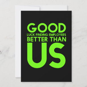 Verlassend oder gefeuerte Mitarbeiter, die lustige Dankeskarte