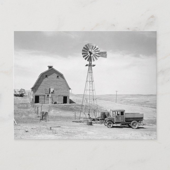 Verlassene Farm, 1936 Postkarte (Vorderseite)