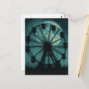 Verlassene Ferris-Riesenrad Postkarte