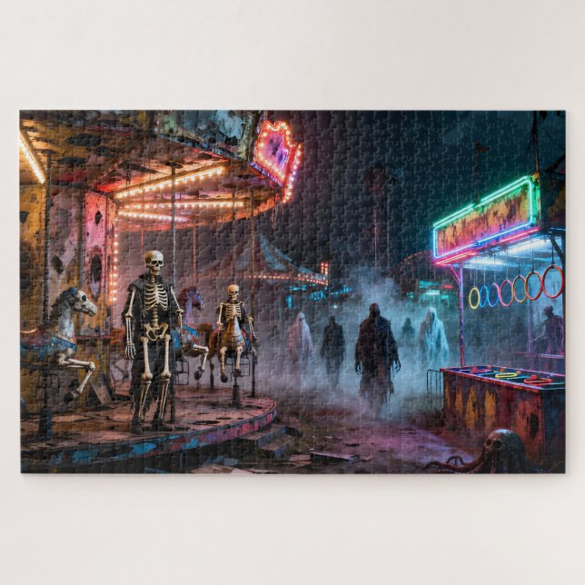 Verlassene Kirmesmitte Puzzle (Horizontal)
