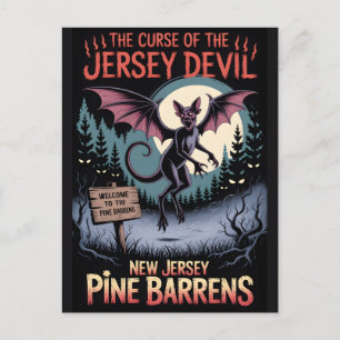 Verlassene Pine Barrens New Jersey Horror Kunst Postkarte