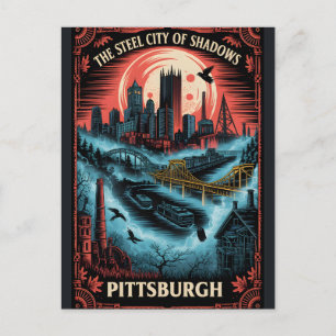 Verlassene Pittsburgh, PA Vintage Horror Reise Postkarte