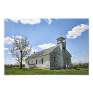 Verlassene Saskatchewan-Kirche Fotodruck