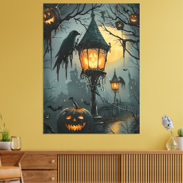 Verlassene Senke – Halloween Nacht Leinwanddruck