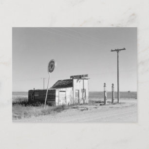Verlassene Tankstelle, 1937 Postkarte