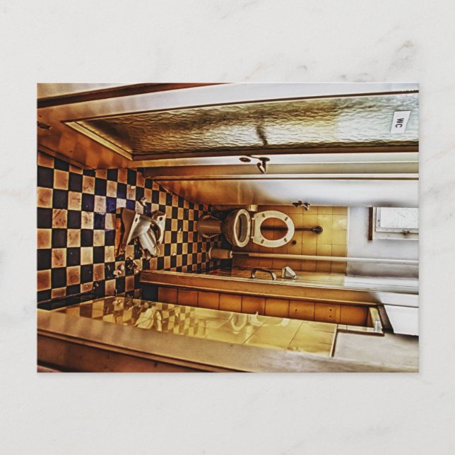 verlassene Toilette Postkarte (Vorderseite)