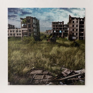 Verlassene   Urbane postapokalyptische Gebäude Puzzle