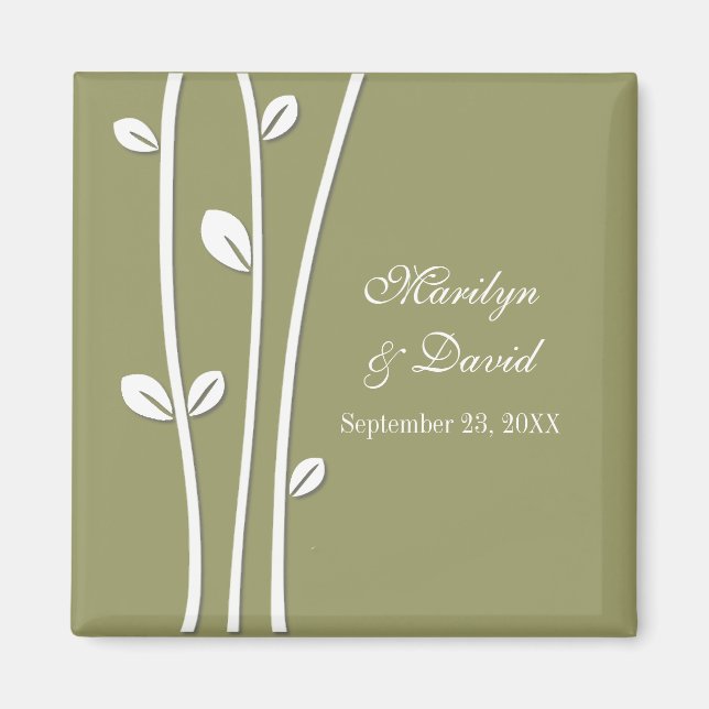 Verlassene weiße Zweige Magnet (Vorne)