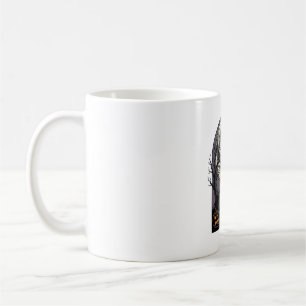 Verlassene Ziege Mond Vintage Halloween Silhouette Kaffeetasse