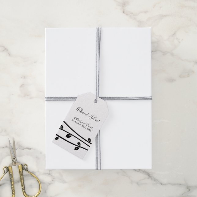 Verlassene Zweige Hochzeit Vielen Dank Geschenkanhänger (Mit Garn)