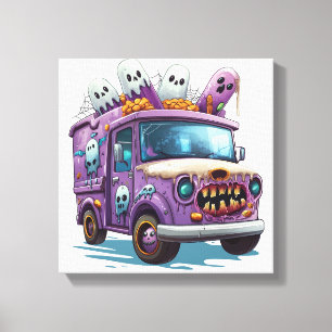 Verlassener Eiscreme-Wagen Leinwanddruck