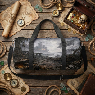 Verlassener Hafen — Piratenhafen-Szene Seesack Duffle Bag