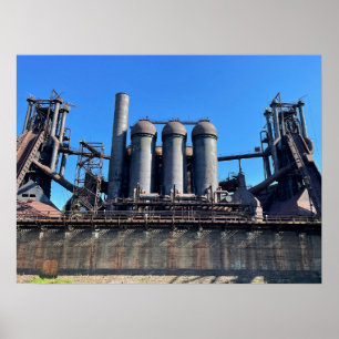 Verlassener Hochofen Poster