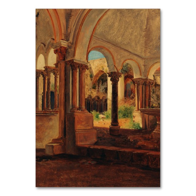 Verlassener Klosterhof Tischnummer (Vorderseite)