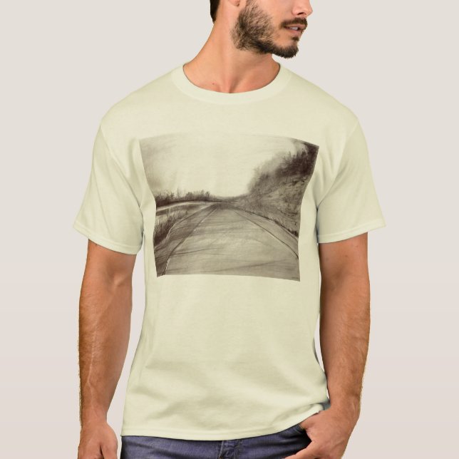 Verlassener Landstraßen-T - Shirt (Vorderseite)