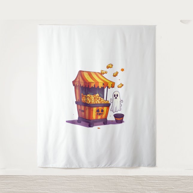 Verlassener Popcornstand Wandteppich (Vorderseite)