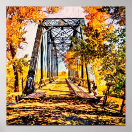 Verlassener RR Tressel Truckee Fluss Poster